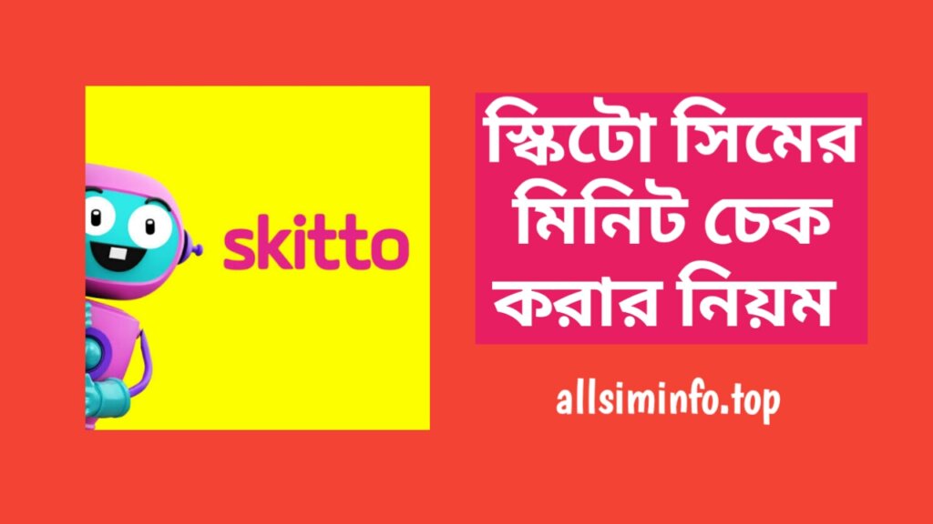 স্কিটো মিনিট চেক কোড ২০২৪, স্কিটো সিমের মিনিট চেক করার নিয়ম